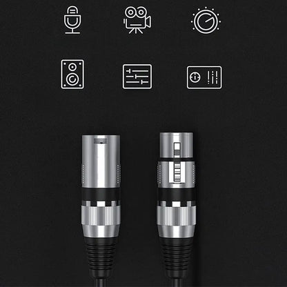 Cable XLR Male Femelle - MicrophoneExtensionCable™ - Noir