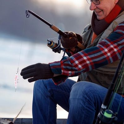 Leurre de peche - FishingLureBait™ - Blanc Rayé