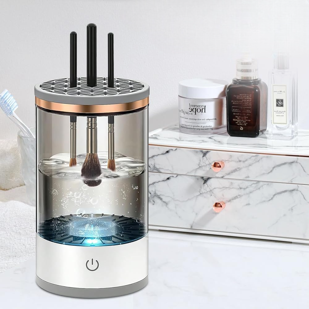 Nettoyeur Pinceau Maquillage - ElectricBrushCleaner™ - Noir