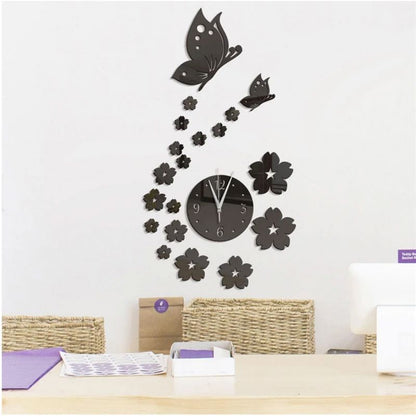 CrystalButterflyClocks™- Noir