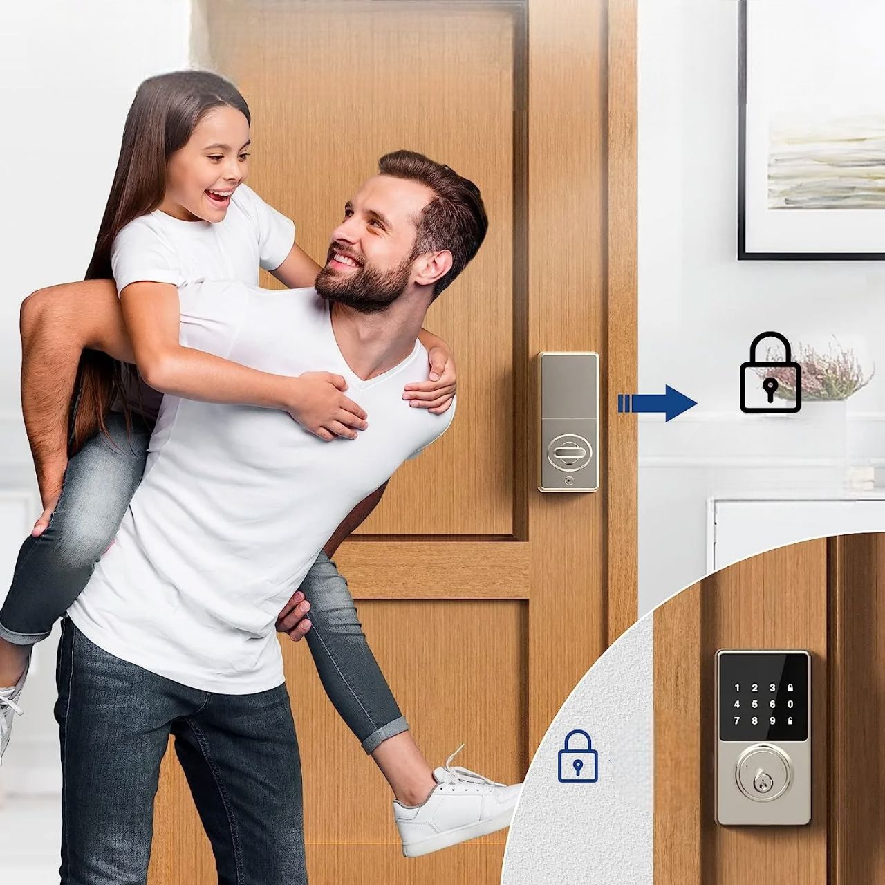 Serrure de porte - SmartLockDoor™ - Gris