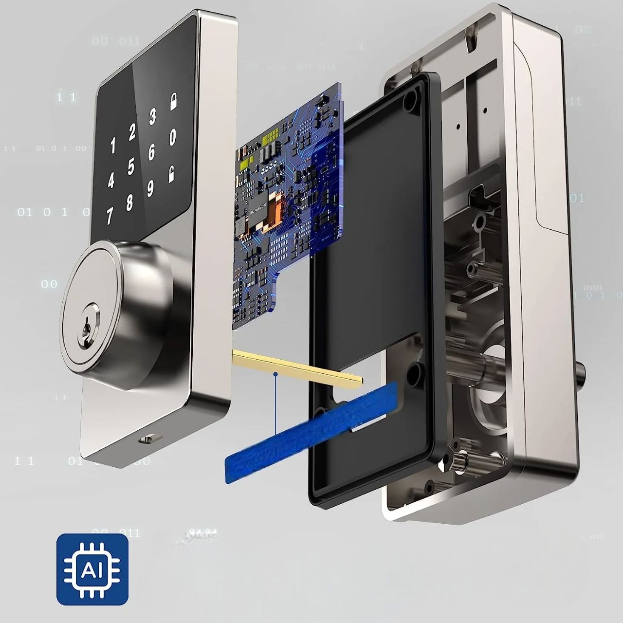 Serrure de porte - SmartLockDoor™ - Gris