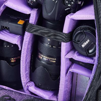 Sac appareil photo - MultifunctionalBackpack™ - Violet