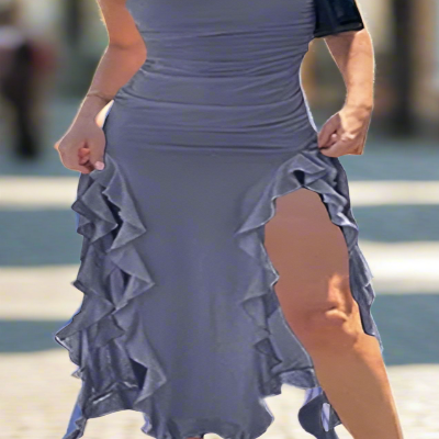 Robe Bustier - ElegantStraplessDress™ - Bleu