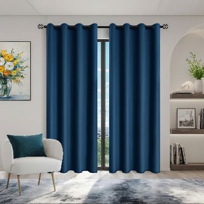Rideau Occultant - SunProtectionCurtains™ - Bleu Foncé