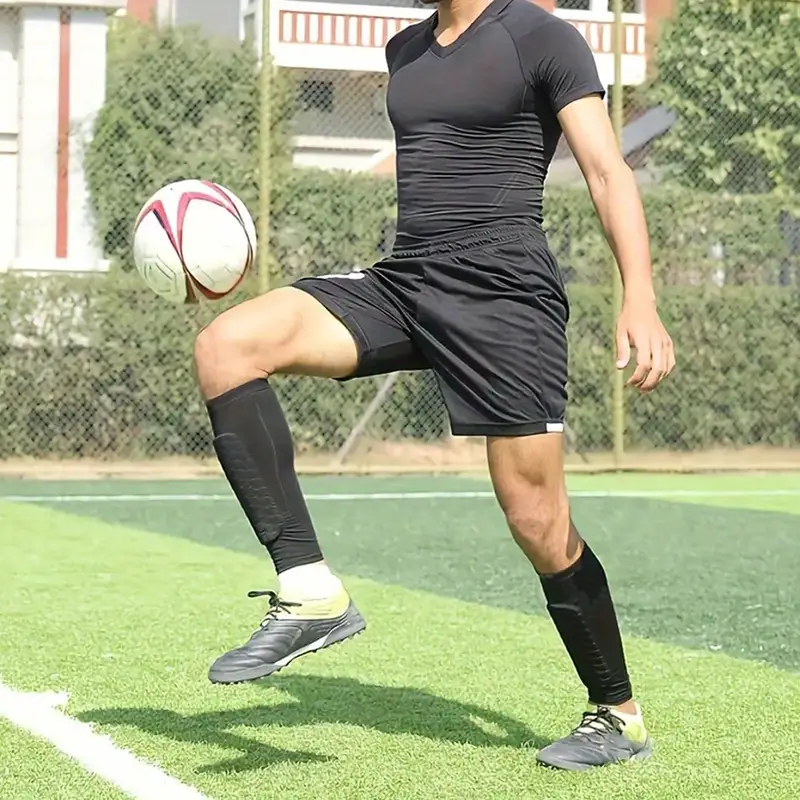 Protège Tibia - FootballLegSleeves™ - Noir