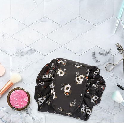 Trousse de maquillage - WomenCosmeticBag™ - Fleur Noir