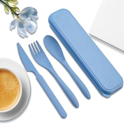 Vaisselle à emporter - StrawDinnerwareSet™ - Bleu