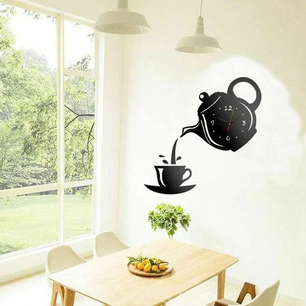 CupTeapotWallClock™- Noir
