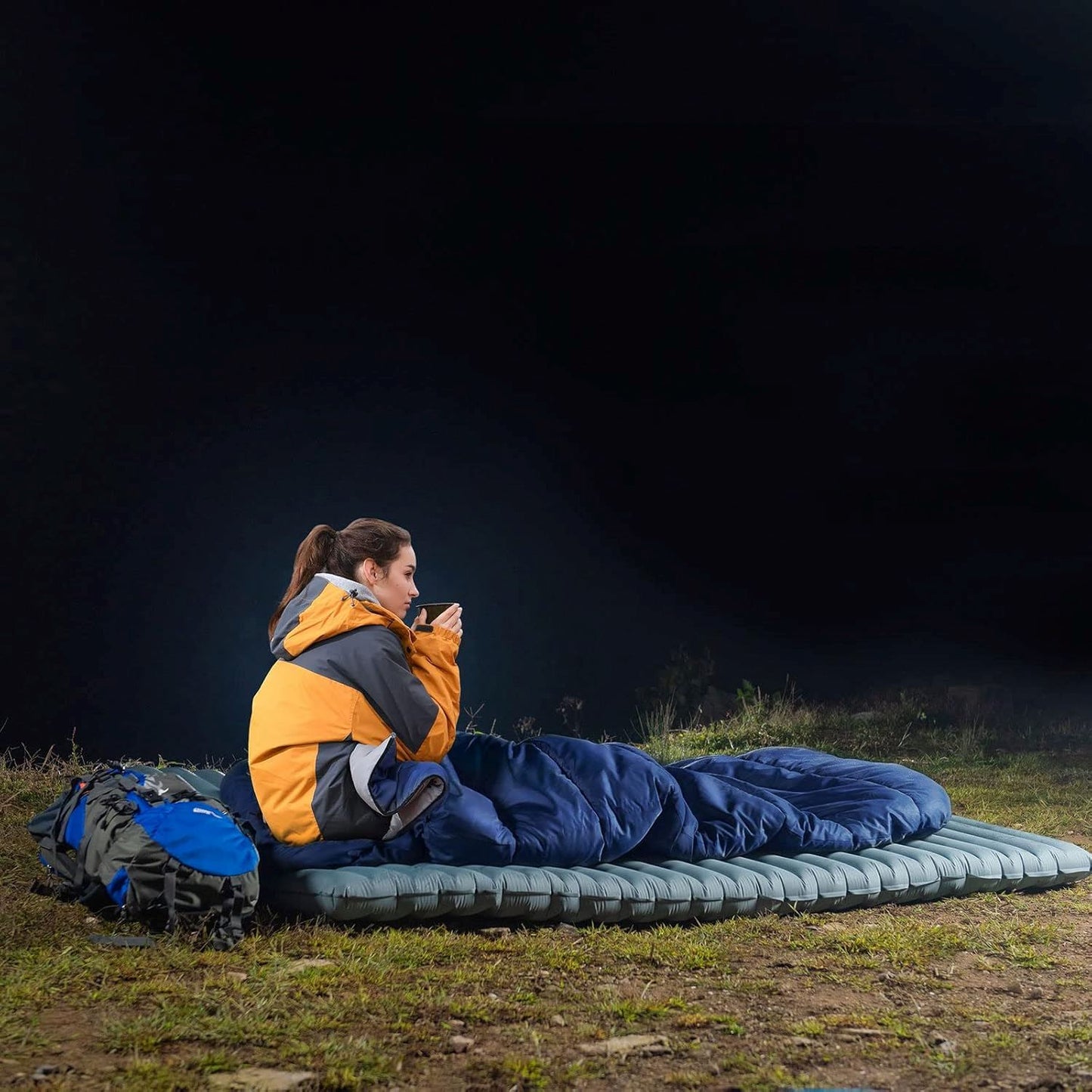 Sac de couchage - HikingSleepingbag™ - Bleu marine