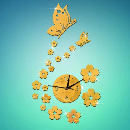 CrystalButterflyClocks™- Doré