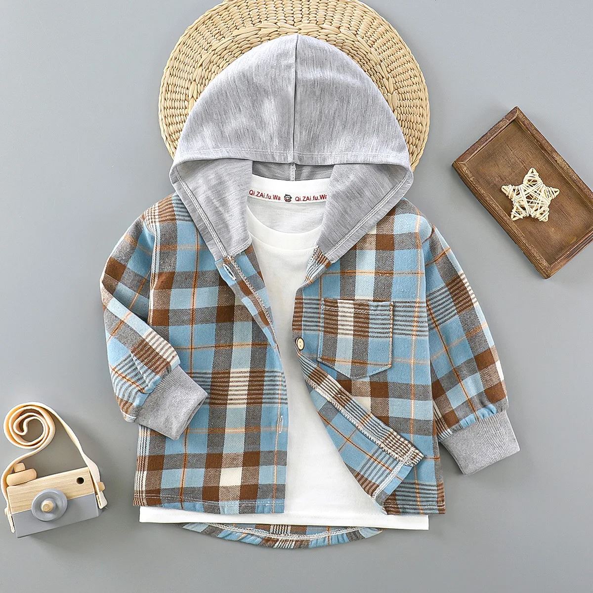 HoodieKidsStyle™- Bleu