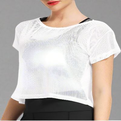Haut de sport femme - WomenYogaShirt™ - Blanc