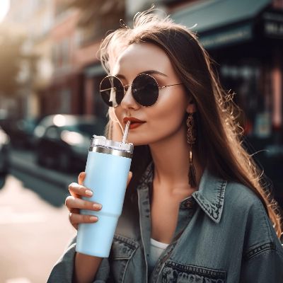 Tasse Isotherme - ThermalMug™ - Bleu Ciel