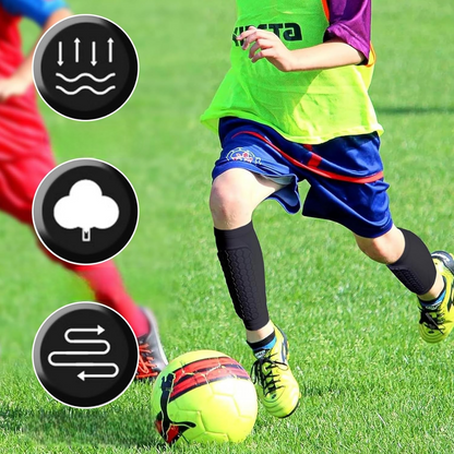 Protège Tibia - FootballLegSleeves™ - Noir