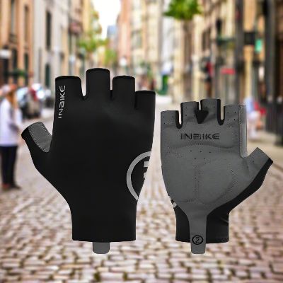 Gants vélo - CyclingGloves™ - Moitié Noir