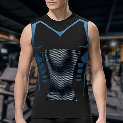 Haut de Compression - GymSleevelessShirt™ - Noir Néon