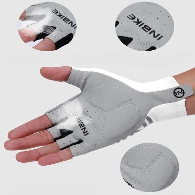 Gants vélo - CyclingGloves™ - Moitié Blanc