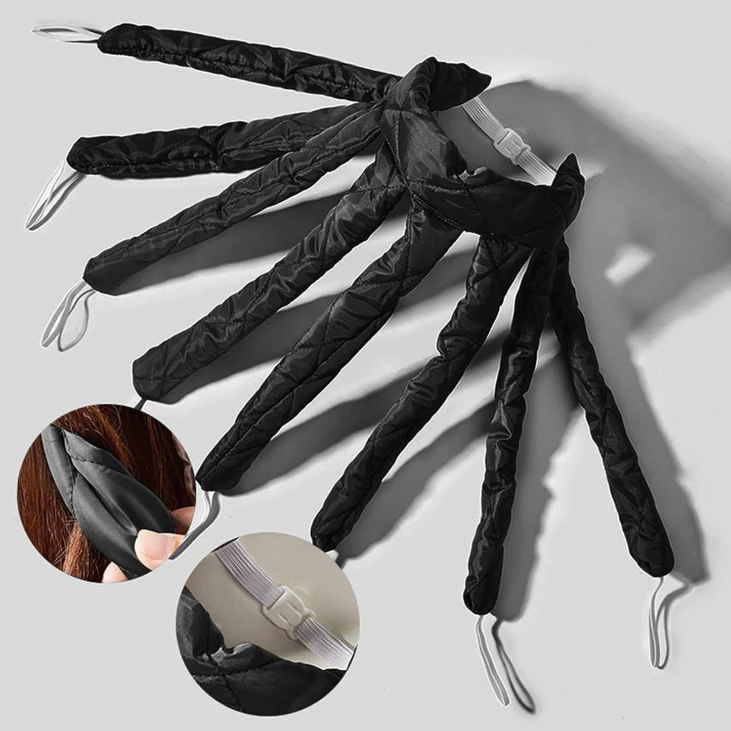 Rouleau à cheveux - HeatlessHairCurler™ - Noir