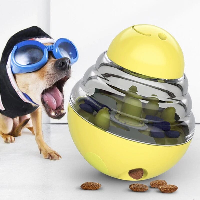 Distributeur de Croquettes pour Chien - SlowFeederDog™ - Jaune
