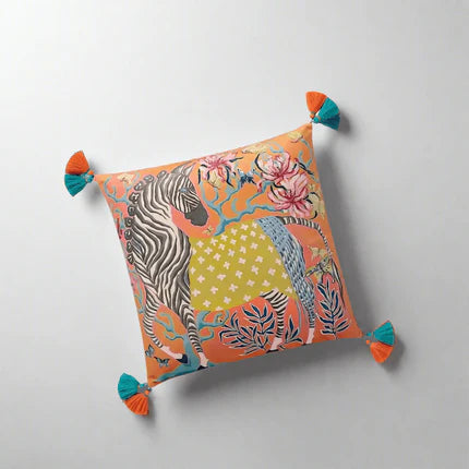 Housse de Coussin - SoftOrient™ - Zèbre Orange