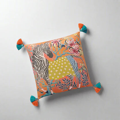 Housse de Coussin - SoftOrient™ - Zèbre Orange