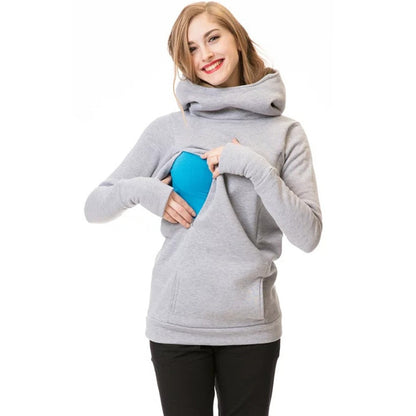 MomSweatshirt™  Women Nursing Maternity Long Sleeves Hooded