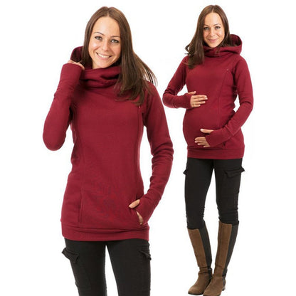 MomSweatshirt™  Women Nursing Maternity Long Sleeves Hooded