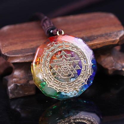 YantraNecklace™ Collier-pendentif en orgonite | Yoga