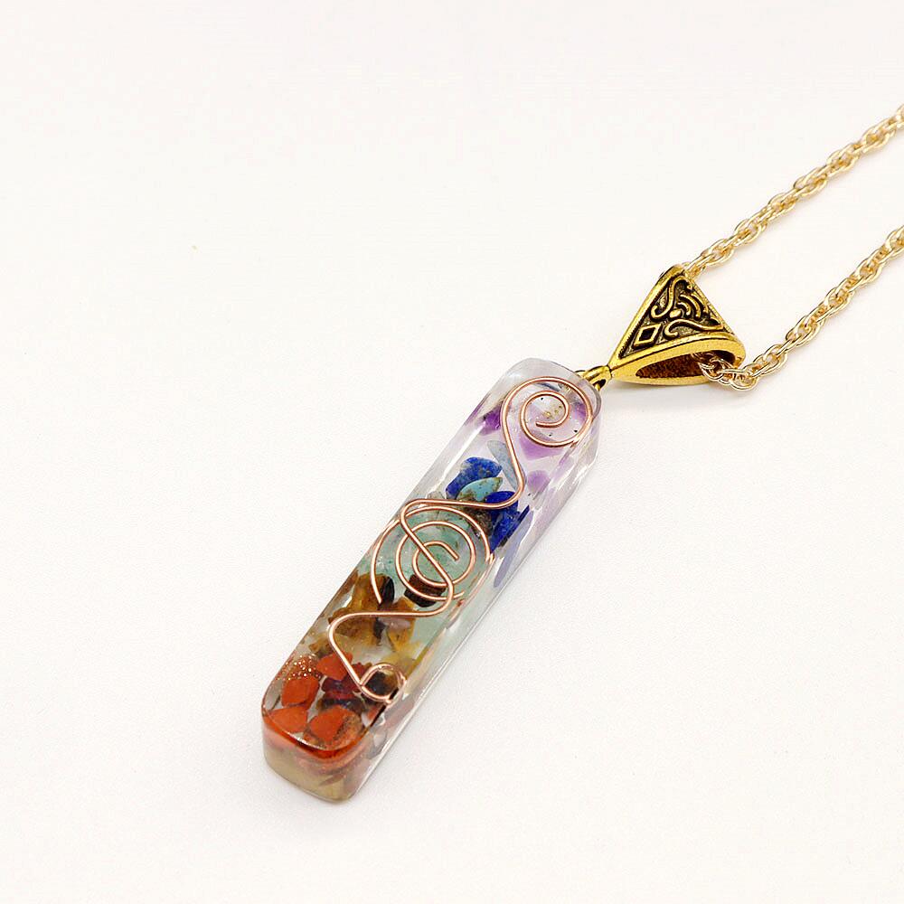 CrystalHealing™ Collier en pierre naturelle avec pendentif en cristal | Spiritualité