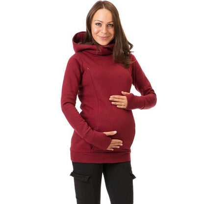 MomSweatshirt™  Women Nursing Maternity Long Sleeves Hooded
