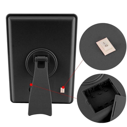 RUIMIO Makeup Mirror with 8/16 LEDs Cosmetic Mirror with Touch Dimmer Switch Battery Operated Stand for Tabletop Bathroom Travel