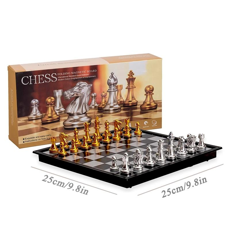 Gold &amp; Silver Magnetic Chess Set | Chess 