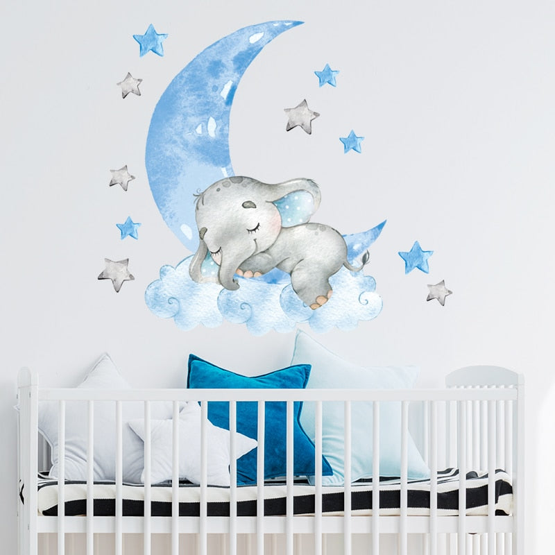 BabyElephant™-  Autocollants muraux pour chambre de bébé | bébé