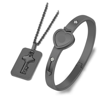LoveLock™ | Ensemble Collier/Bracelet pour couple | Amoureux