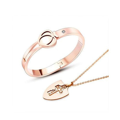 LoveLock™ | Ensemble Collier/Bracelet pour couple | Amoureux