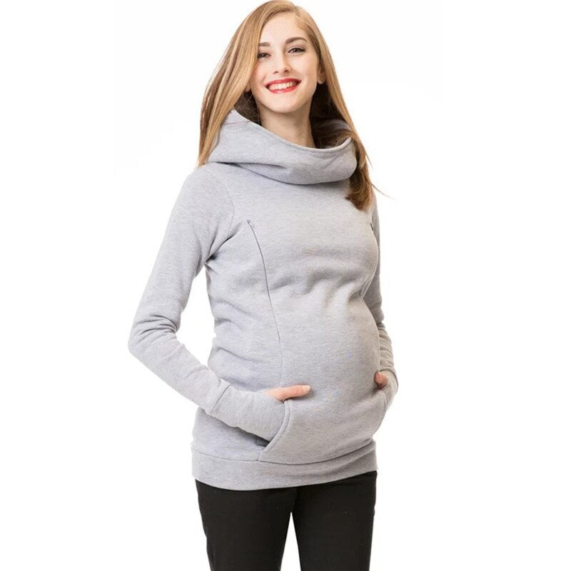 MomSweatshirt™  Women Nursing Maternity Long Sleeves Hooded