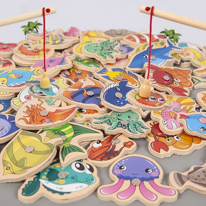 FishingToys™ Jouets de pêche magnétique en bois