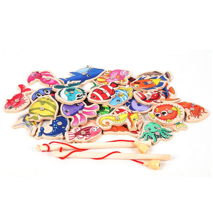 FishingToys™ Jouets de pêche magnétique en bois