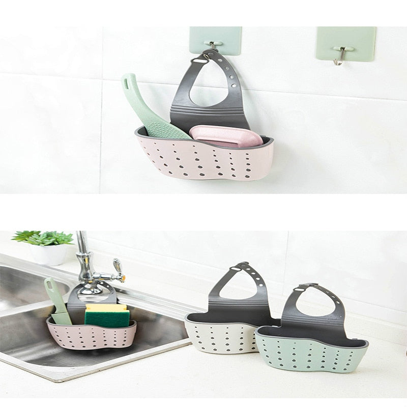 Fastclean™ Sink Shelf Soap Sponge and Drain Holder